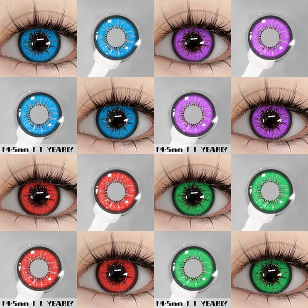 EYESHARE kolorowe soczewki kontaktowe 2 szt. Kolorowe soczewki kontaktowe Anime Cosplay soczewki kontaktowe Halloween uroda makijaż kolorowe soczewki