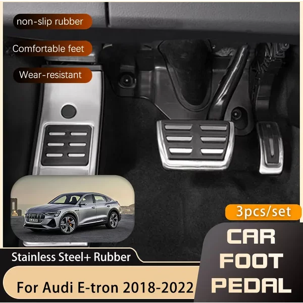 Pédales de voiture pour Audi E-tron, frein à carburant, repose-pieds, couvre-pédales, accessoires auto, AT, trucs, pas de propositions, 2018, 2019, 2020, 2021, 2022