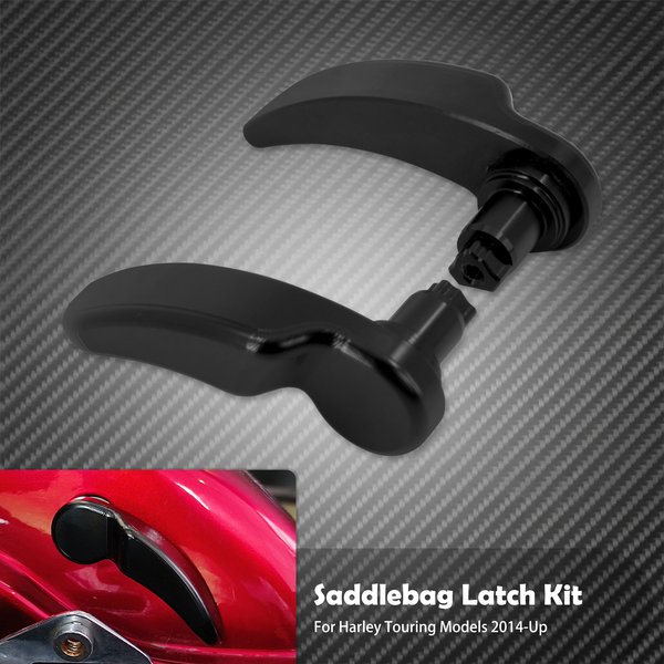 Lève-couvercle de sacoche de moto en aluminium noir, pour Harley Touring Electra Glide Road King Street Glide FLHR FLTRX 2014 – 21
