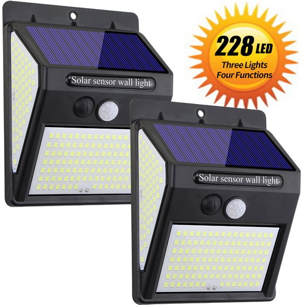 Nouvelle lampe solaire multifonctionnelle décoration extérieure lumière solaire IP65 étanche lumière du soleil alimenté projecteur avec capteur de mouvement