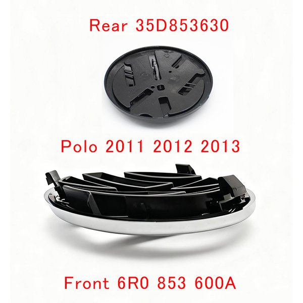 Für Auto 2011 2012 2013 120mm 110mm Auto-Logo-Emblem Motorhaube Vorder- und Rückmarkierung Heckabzeichen 6R0853600A Auto-Ersatzteil