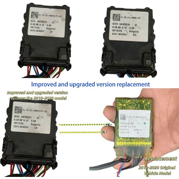 Module de commande de rétroviseur latéral amélioré (version améliorée) pour BMW G20 G22 G26 G28 (versions pré-LCI 2019-2022) - ECU de rétroviseur extérieur LHD uniquement - Référence OE 61355A3DB21