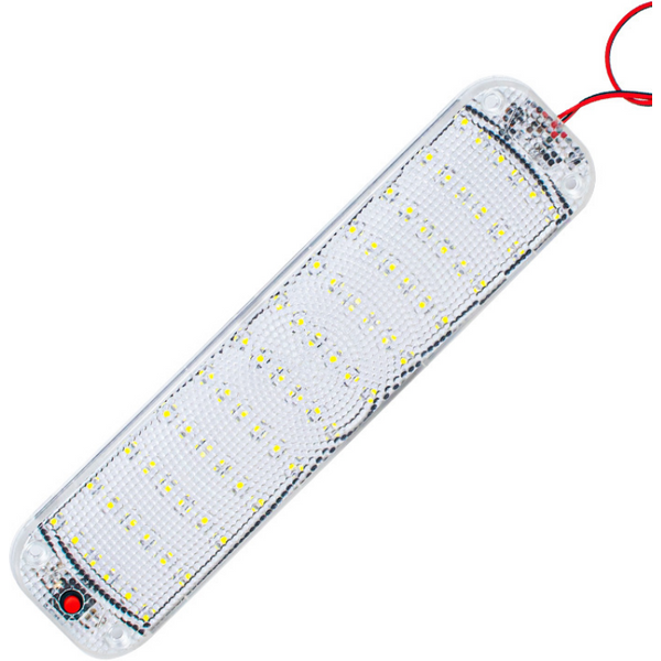 Lumière Led pour compartiment de camion, légère et fine, Super brillante, 72 perles, lampe de lecture pour cabine de camping-car, panneau lumineux pour coffre 12-80V