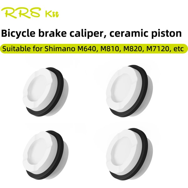 Rrskit Keramikkolben für Shimano Mountainbike-Bremsen M6120/M7120/M8020/M8120/M9120/Saint M820 Fahrradbremskolben Dichtungen