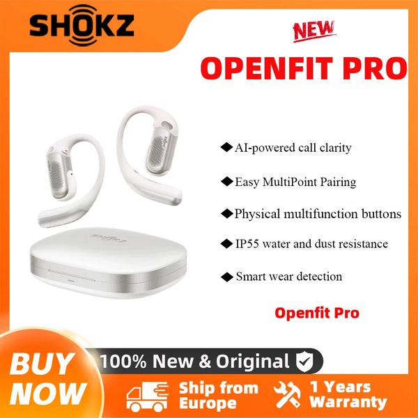 EU Ship SHOKZ OpenFit Pro T010 Ear Noise Reduction Earbuds Wireless Bluetooth 5.3 Headphones IP55 Waterproof 50H Playtime For Sport