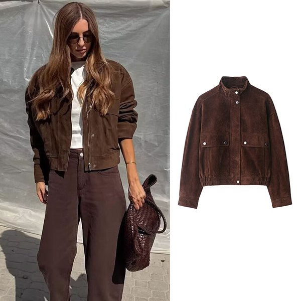 Vestes d'automne pour femmes 2026, nouvelle mode, grandes poches, vestes élégantes et chaudes pour femmes, vestes d'automne street chic, manteaux pour jeunes étudiantes