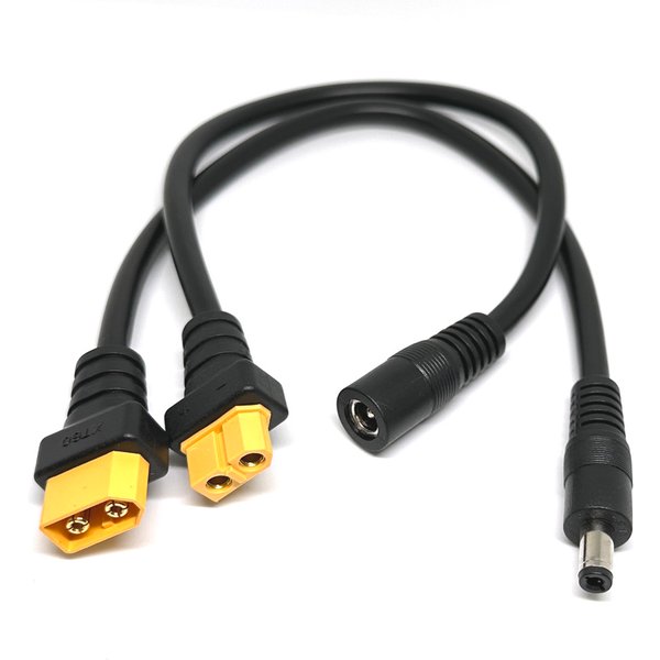 Câble adaptateur de charge de batterie, fil de conversion pour chargeur d'alimentation CC, connecteur de prise femelle mâle à 5.5*2.1 5.5*2.5mm, Count60 Count30 T