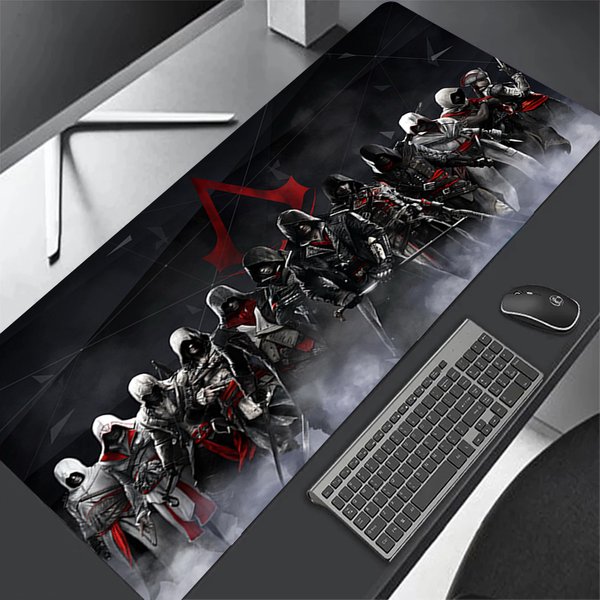 Assassins Creed Rutschfestes PC-Mauspad, großes Gaming-Mauspad, Zubehör, Gamer-Mauspad, Größe für E-Sport-Tastaturen, Matte, Freund-Geschenk