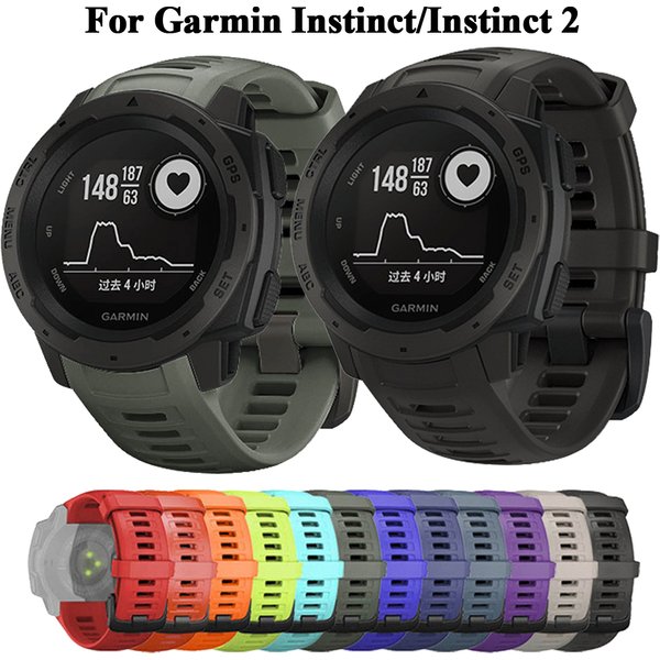 Bracelet de montre intelligente pour Garmin Instinct 2, Bracelet de remplacement en Silicone de 22mm pour Instinct 1/Esports/Bracelet solaire