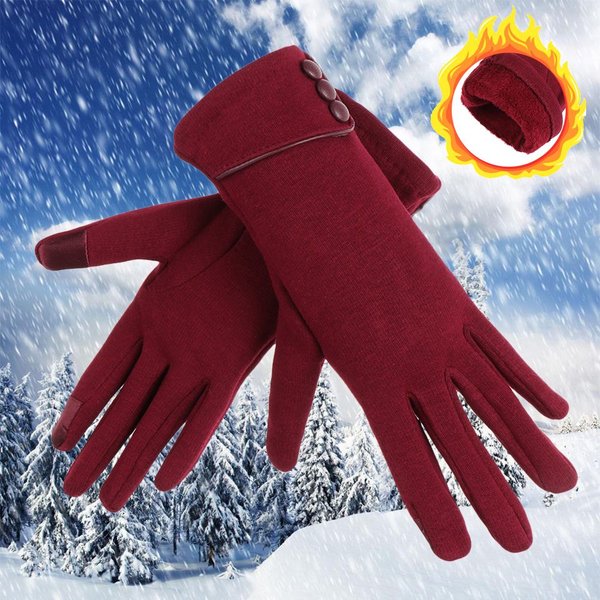 Gants chauds doublés de sourire pour femme, mitaines thermiques, écran tactile, conduite, ski, coupe-vent, hiver