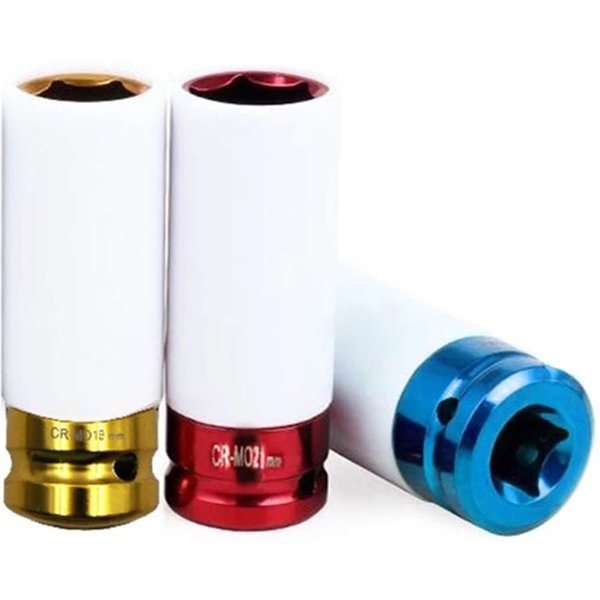 1pc Steckschlüssel hülse 17/19/21mm Loch bunt für Reifens chutz Reparatur werkzeug für tiefe Schlag mutter Treiber Handwerkzeuge