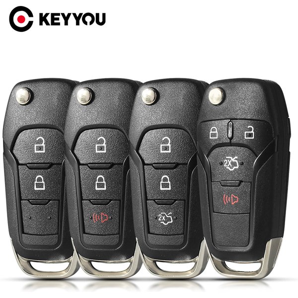 KEYYOU Neue Auto Schlüssel Fall Shell Für Ford Escort Fusion Mk2 2013 2014 2015 2016 Auto 2/3/4 Tasten smart HU101 Flip Schlüssel Fall