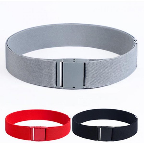 Wide 4cm Elastic Belt Men And Women Band Rubber Lightweight Skirt Jacket Down Bunched Waist Seal Gray Stripes Quickly Untied