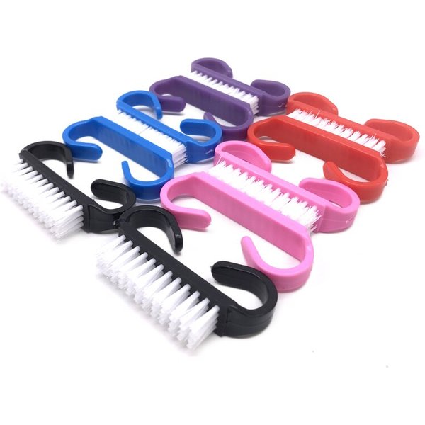 Acrylic Nail Brush Multi Color Nail Art Manicure Soft Remove Dust Plastic Cleaning Nail Brushes File Care Tools Set