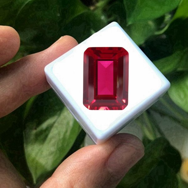 Rubis naturel couleur sang de pigeon, testé UV, 12x16mm, 12,50 carats, Sri Lanka, VVS, taille émeraude, pierre précieuse non montée pour bijoux et perles
