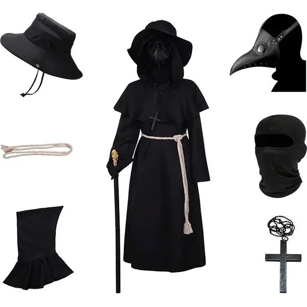 Doktor Schnabel Plage Cosplay Kostüm Schwarze Uniform Jungen Halloween Karneval Cosplay Doktor Schnabel Maßgeschneiderte Kleidung 2 DfpCos