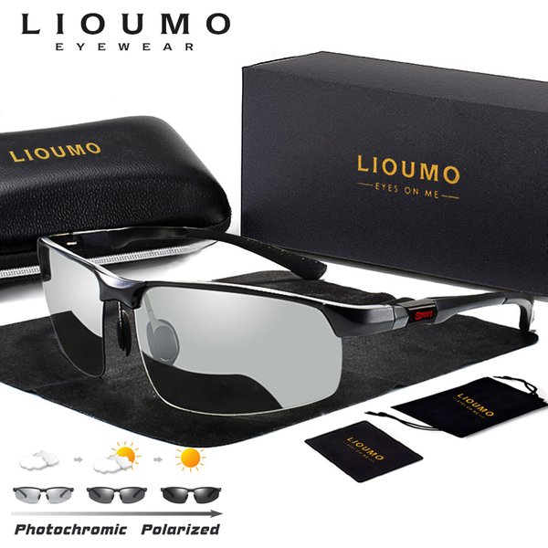 LIOUMO lunettes de soleil photochromiques hommes lunettes caméléon polarisées mâle changement de couleur lunettes de soleil jour nuit Vision conduite lunettes