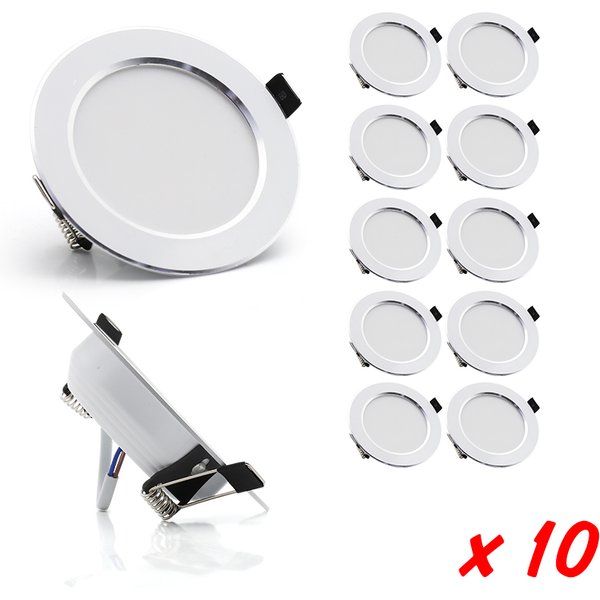 10pcs Spots LED Plafond Downlight AC 220V 18W 15W 12W 9W 7W Encastré Rond Lampe Spot LED Dowm Light Éclairage Intérieur Caché