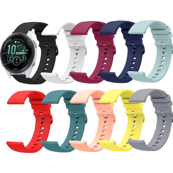 18mm Replacement Band Bracelet For Garmin VENU 2S/Vivoactive 3S 4S/Vivomove 3S/Forerunner 265S 255S Silicone Smart Watch Strap