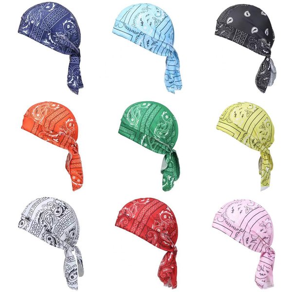 Men's Bandana Scarf Cycling Headscarf Handkerchief Head Outdoor Pirate Hat Motorcycle Printed Paisley Multi Color Hip-Hop Dance