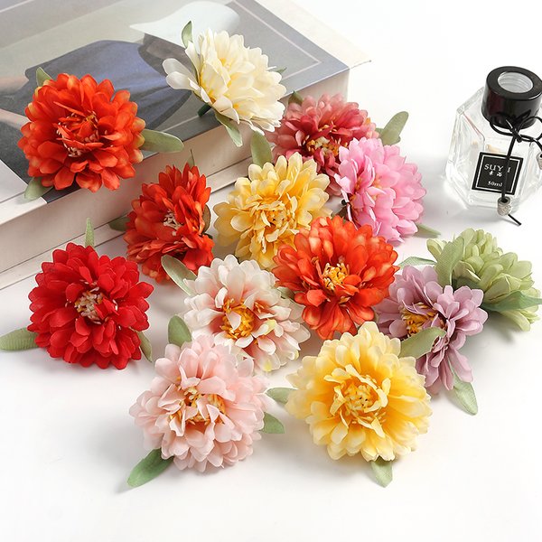 Têtes de fleurs artificielles pour la décoration intérieure, décoration de mariage, fausses fleurs, bricolage, couronne artisanale, accessoires cadeaux, nouveau, 10 pièces, 20 pièces