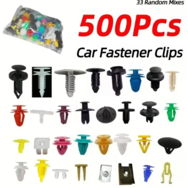 500/200/100 pièces 30 sortes universel mixte Auto attache voiture pare-chocs Clips retenue voiture attache Rivet porte panneau revêtement pour toutes les voitures