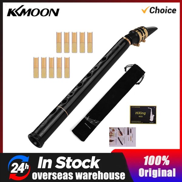 HiXing Mini C clé Saxophone de poche Sax ABS matériel Mini Sax & embouts 10 pièces anches sac de transport Instrument à vent Muslady
