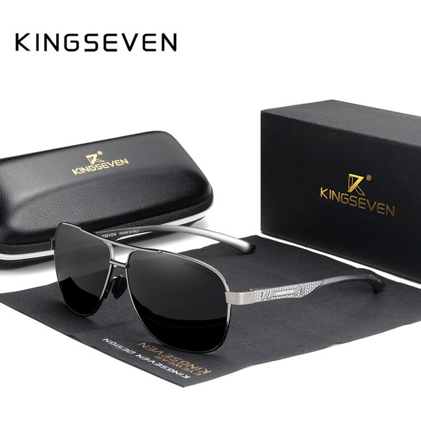 KINGSEVEN Women Men Sunglasses Polarized Mirror Lens Vintage Eyewear Driving Sun glasses Aluminum Temple Gafas de sol