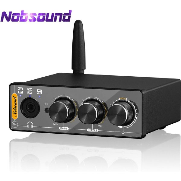 Nobsound Q4 Mini Ddigital to Analog Converter Bluetooth Receiver S/PDIF USB Gaming DAC COAX / OPT Headphone Amp 24Bit/192K