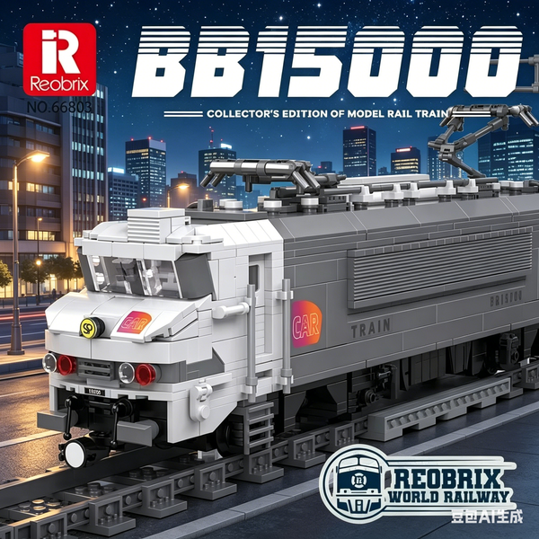 2053 pièces BB15000 Locomotive électrique de ligne principale, blocs de construction, modèle d'assemblage, jouets de puzzle DIY, cadeau de Noël pour enfants 66803