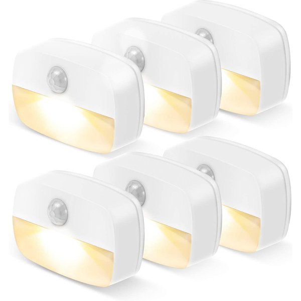 Détecteur de mouvement lumière intérieure LED veilleuse bâton sur veilleuse à piles lumières pour couloir escalier salle de bain placard chambre