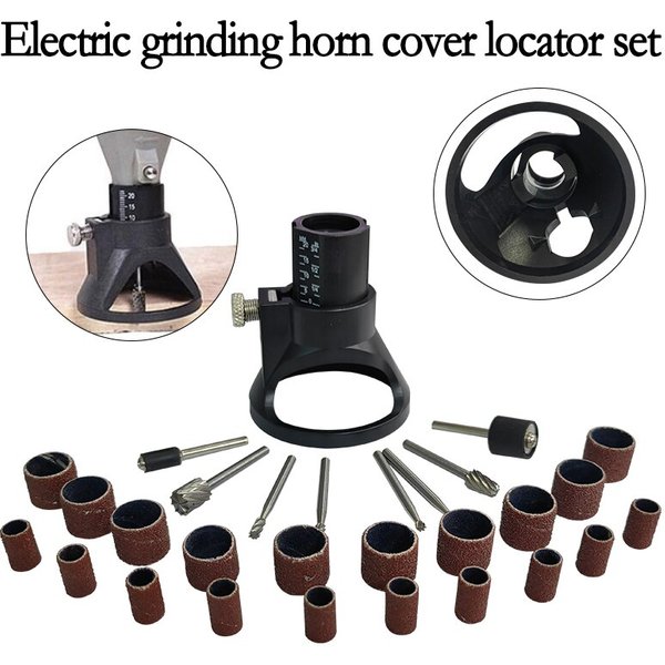11pc Electric Grinding Horn Cover Locator Tool Set 29pc Rotary File Twist Drill Drilling Electric Grinding Ring Accessory Tool