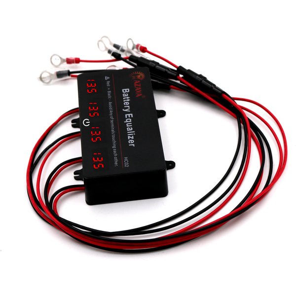 Mazava HC02 LED Display Battery Equalizer for 4 x 12V Batteries Balancer Active Voltage Lead Acid LiFePO4 Battery