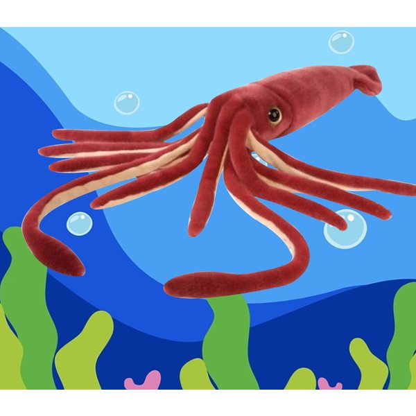 Jouets en peluche de seiche de Simulation de 75cm, jouets en peluche de calmar géant, poupées d'animaux de mer mignons pour enfants, cadeaux de noël