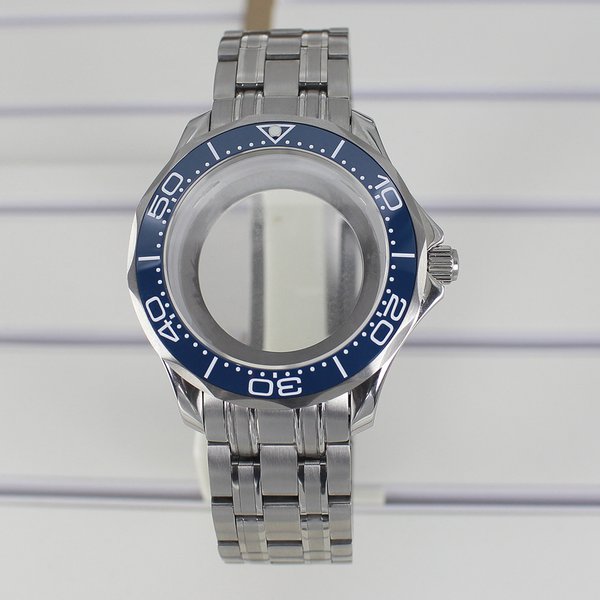 Boîtier et Bracelet de montre en acier inoxydable, 41mm, étanche, pour mouvements Seamaster 300 NH35 NH36 NH38, cadran 31mm, accessoires de montre