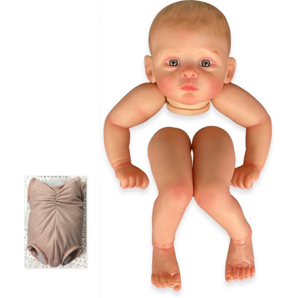 NPK – Kit de poupée Reborn finie de 20 pouces, Joleen réaliste, doux au toucher, bricolage, pièces de poupée déjà peintes