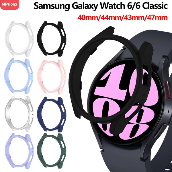 Coque pour Samsung Galaxy Watch 6 Classic, coque de protection complète, pare-chocs PC 256, 44mm, 40mm, 47mm, 43mm