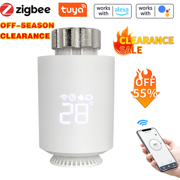 Tuya ZigBee3.0 Smart TRV Heizkörper Stellventil Thermostatventil Temperatur Controller Unterstützung Alexa Google Hause