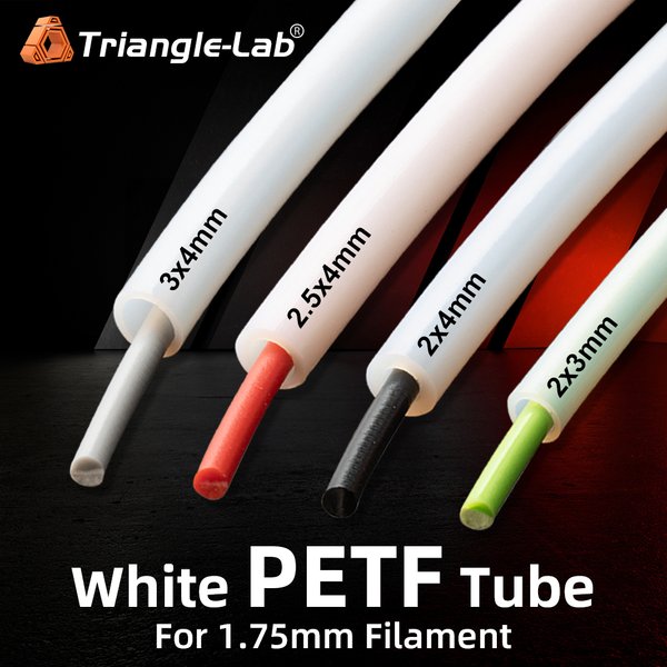 Trianglelab 3x4mm 2x3mm 2.5x4mm 2x4mm Biała RURKA PTFE Teflon do Bambu Lab BMUC Rabbit MMU Filament 1.75mm HOTEND WYŚNIĘCZALNIK