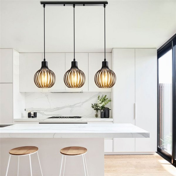 Lampes suspendues vintage en fer pour loft, décoration d'intérieur rétro, lustre de table à manger, luminaires de cuisine