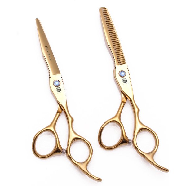 Professional Hairdressing Scissors 6" Japan Gold Stainless Hair Cutting Shears Thinning Shears Hair Scissors Dropshipping Z1011