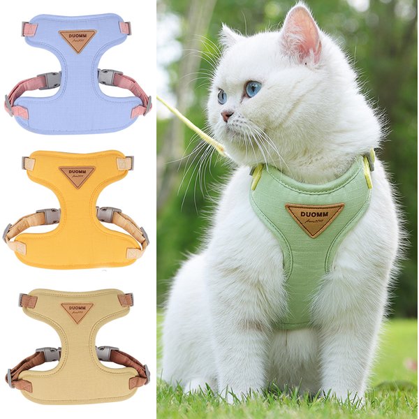Harnais et laisse doux et confortables pour chat, harnais réglables pour la promenade, accessoires pour chatons, vêtements pour chatons, accessoires pour animaux de compagnie