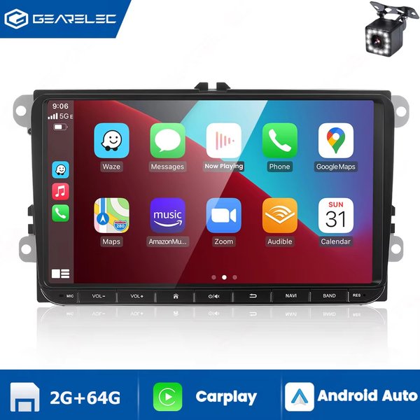 9-Zoll Android 13 Autoradio für VW Passat 6/7, CC, Polo, Golf 5/6, Touran; WLAN, GPS-Navigation, Bluetooth, Split-Screen-Display, FM-Radio