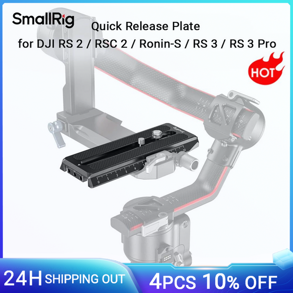 SmallRig Manfrotto Schnellwechselplatte für DJI RS3 /RS3 Pro/RS 2/RSC 2/RS 4/RS 4Pro/Ronin-S Gimbal mit 1/4 Gewindeloch -3158B