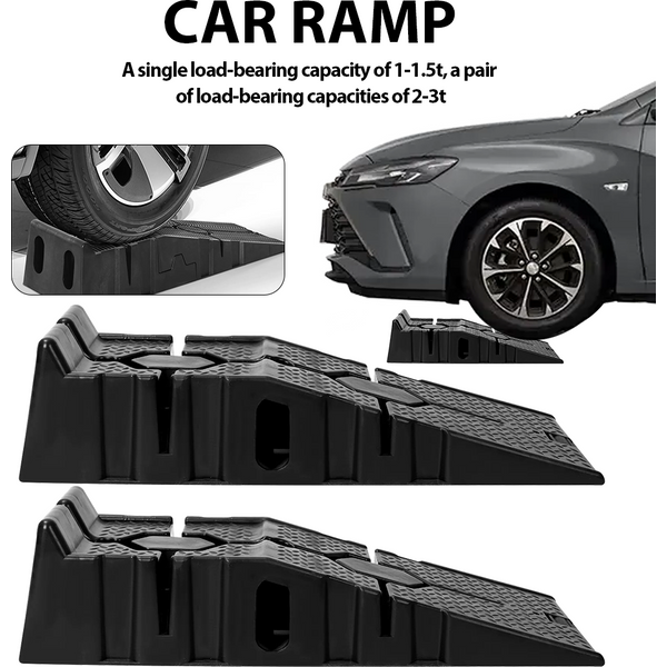 2PC Tragbare Auto Rad Auffahrt Rampen Anti-Slip Rad Chock Heavy Duty Schwelle Rampe Kit Für Auto Anhänger Lkw fahrrad Zubehör