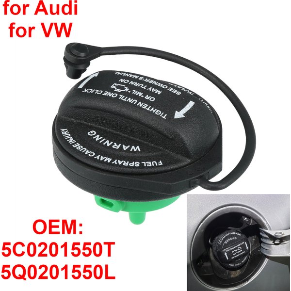Bouchon de réservoir de carburant intérieur de voiture, pour Audi A4 A5 A6 A8 Q3 Q5 Q7, VW Golf Tiguan Jetta, Seat Ibiza 5C0201550T