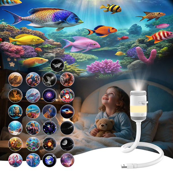 Projecteur d'étoiles Ausyle Galaxy Star, lampe de nuit LED USB en forme de méduse, ciel étoilé, univers, décoration d'ambiance pour la maison, la chambre à coucher.