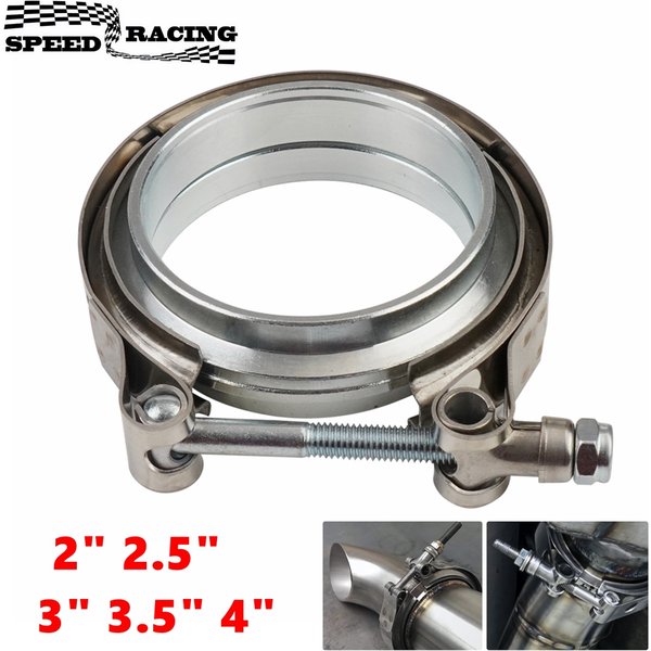 2" 2,5" 3" 3,5" 4" V-Band-Klemme mit Flansch männlich weiblich passend für Abgasanlage, Turbolader, Fallrohr, Schalldämpfer