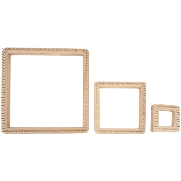 Crochet de chevilles en bois grossier pour bricolage, artisanat de métier à tisser carré, accessoires de planche multifonctionnels pour chapeaux, jouets, écharpe, chaussette pour enfants