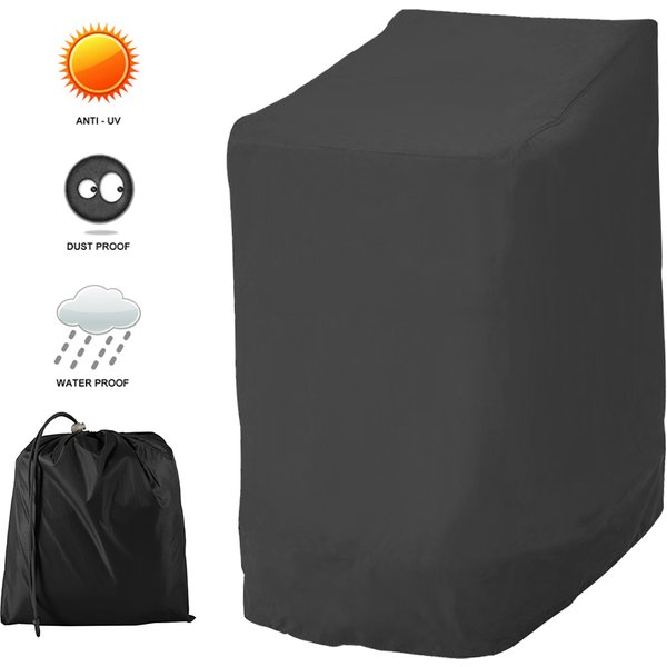 Absatz stapelbare Terrassenstuhl-Abdeckung, wasserdichte Outdoor-Gartenmöbel-Abdeckung, universelle Abdeckung, günstiger Ersatz